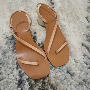 LOQ Isla Leather Slingback Sandals 36